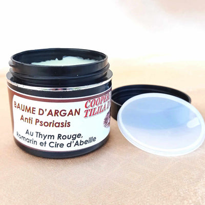 Baume à l'argan, romarin, thym rouge et cire d'abeille