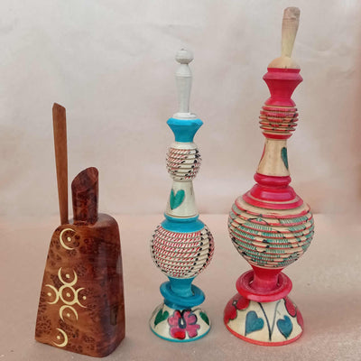 fiole pour khol, artisanat marocain, pot et applicateur